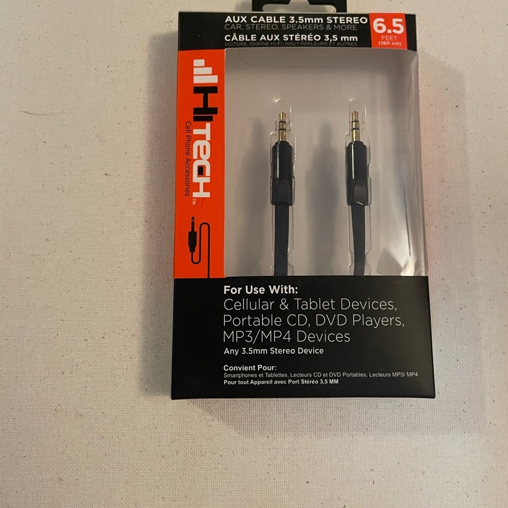 Black 3.5mm Stereo Aux Cable